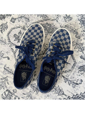 Vans x Harry Potter Ravenclaw navy blue checkered sneakers - 7.5M/9W
